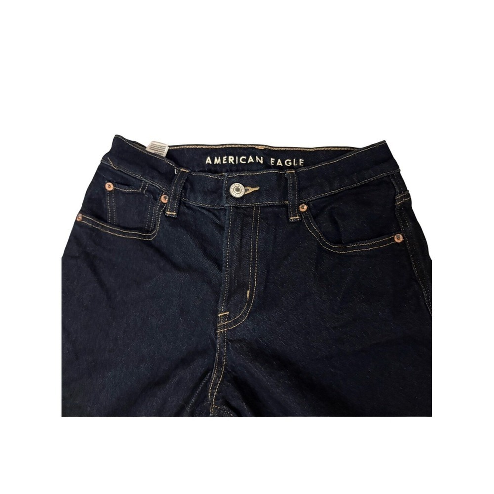 American Eagle Dark Indigo Stretch Denim Shorts - Picture 3 of 8